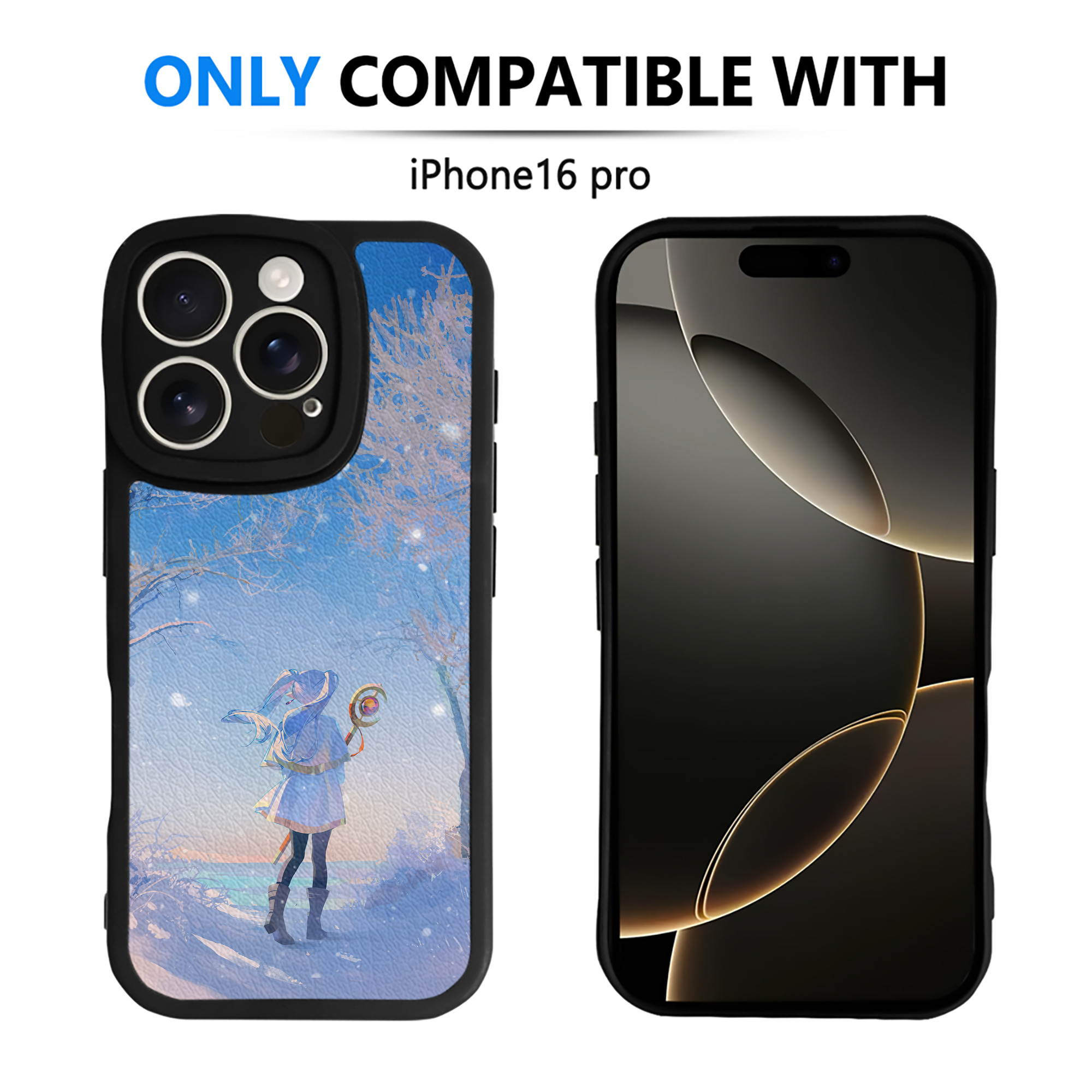 （画像用） 葬送のフリーレン Frieren 【iPhone 16シリーズ対応】シリコンスマホケース（レザー調） 材質：シリコン
